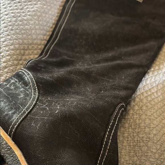 Stuart Weitzman Black Leather Knee-High Boots Sz 9 - Picture 3 of 7